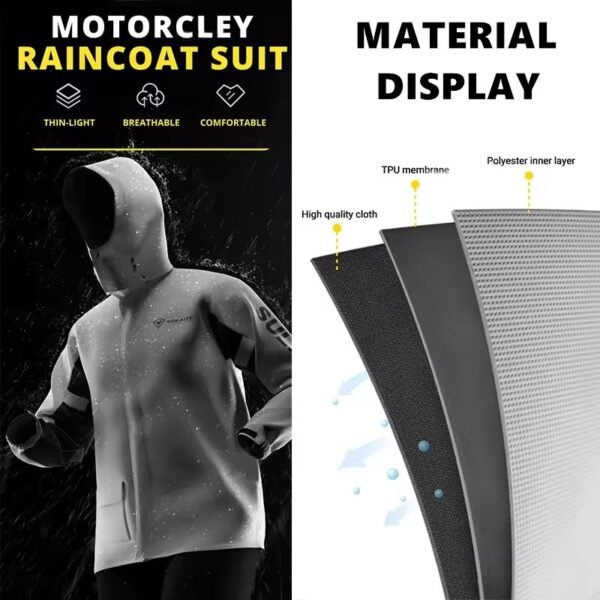 [✅SG Ready Stock] Three Layer PVC Premium Raincoat Motorcycle Single Raincoat With hidden shoe cover