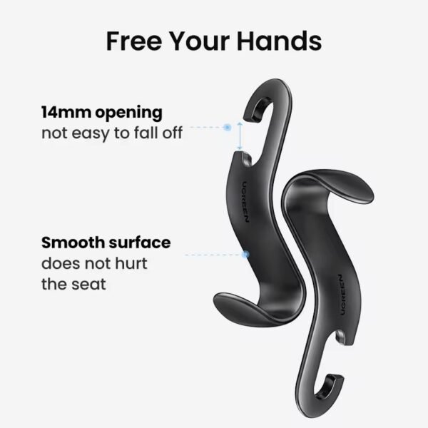 2Pcs/set Car Back Seat Headrest Hanger Holder Hooks (Black)-Intl