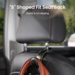 2Pcs/set Car Back Seat Headrest Hanger Holder Hooks (Black)-Intl