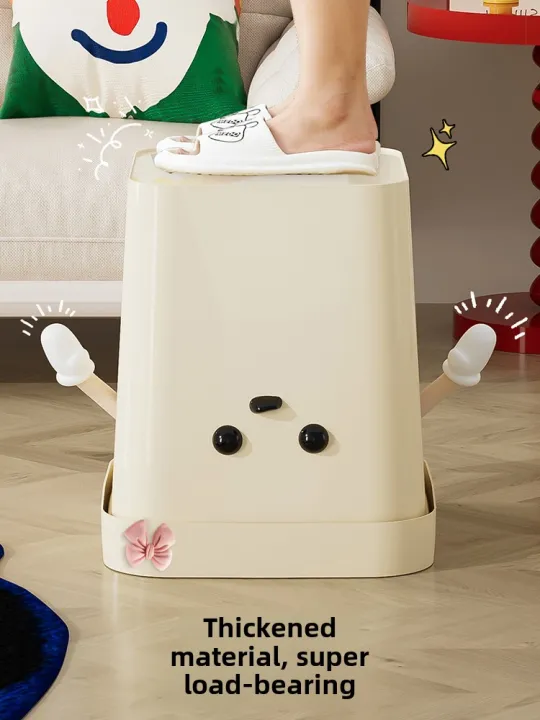Large Size Kitchen Trash Can Creative Cute Cartoon Home Use New Model for Living Room Bedroom Bathroom High Aesthetic Value
